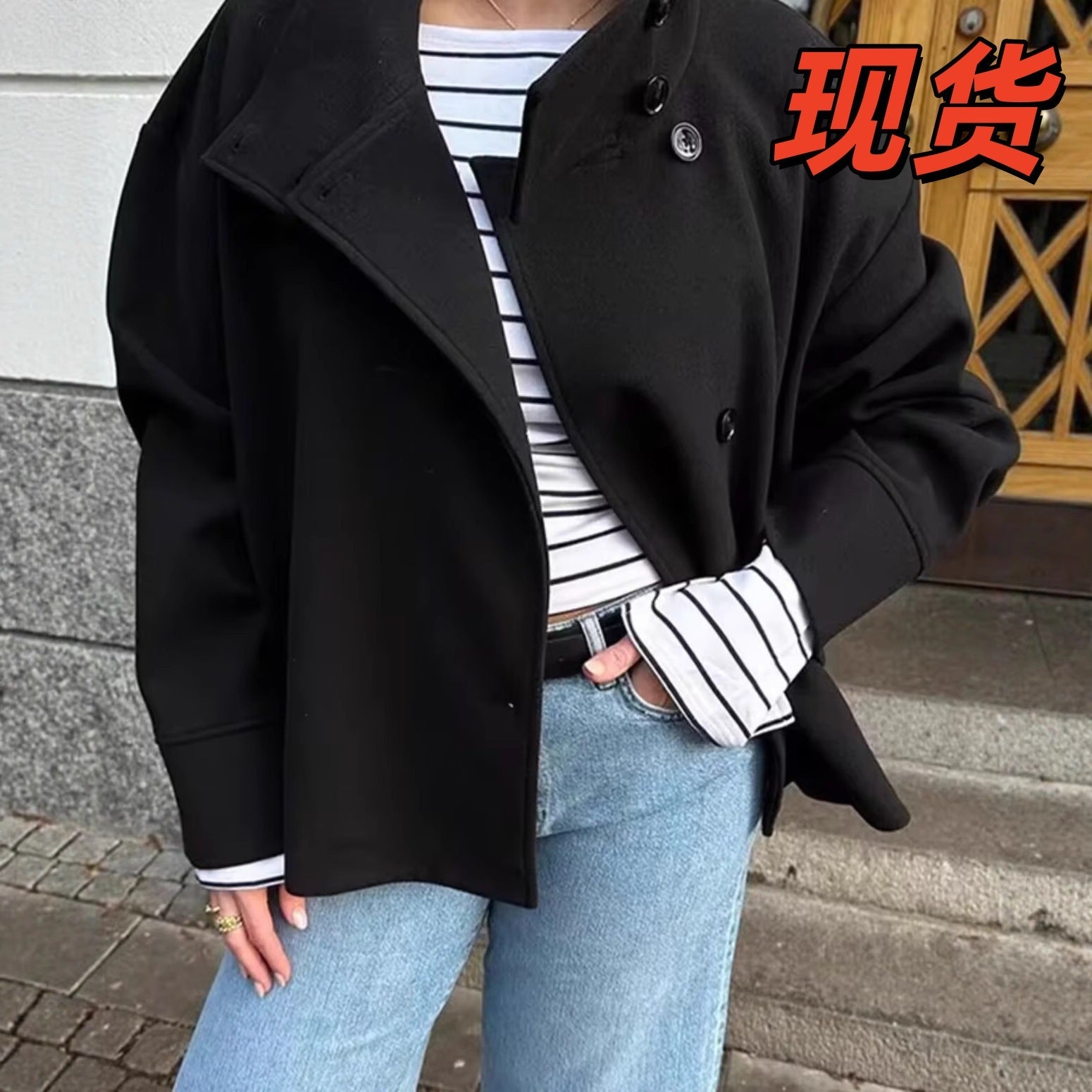 Cross-Border European And American Women's Short Stand-Up Collar Single-Breasted Woolen Coat Trendy And Stylish Woolen Jacket For Women | Mode