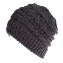 Mixed Color Knitted Wool Hat Ladies Non-labeled Ponytail Hat | Mode