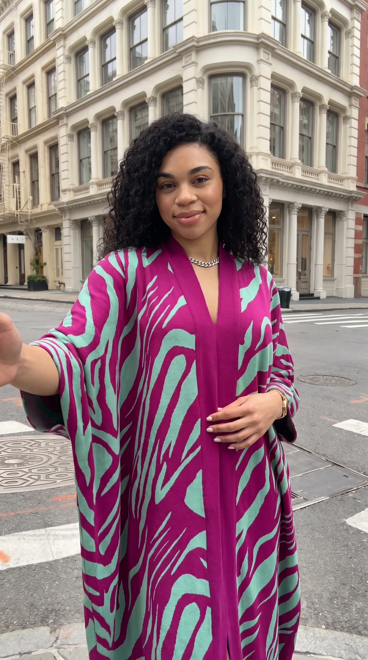 2026New Cross-Border Vacation Beach Cape Cardigan 3D Digital Print Casual Robe For Women