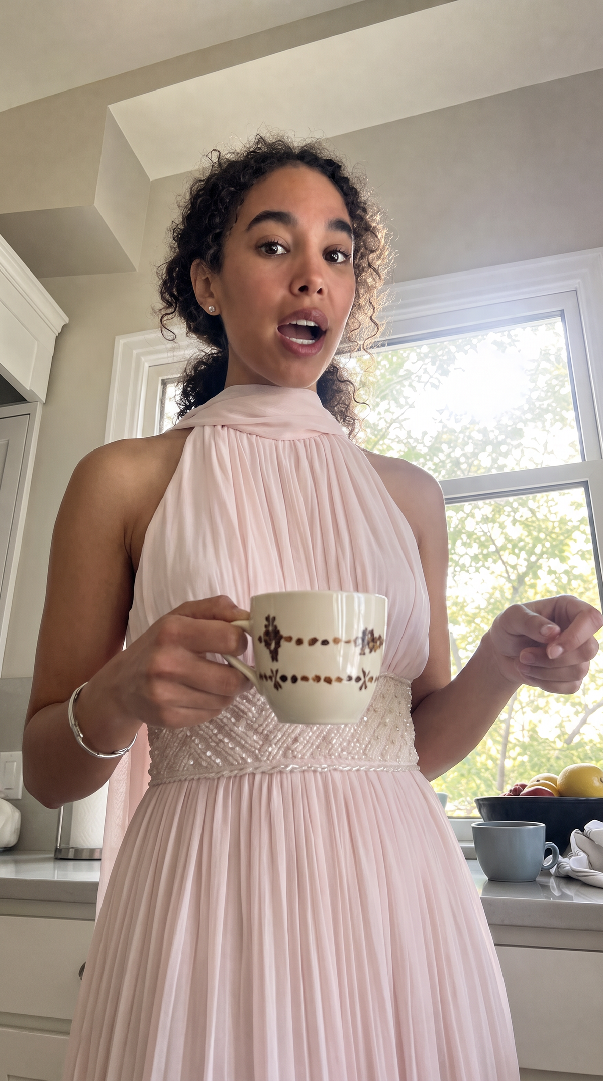Hand-knitted Diamond-patterned Dress
