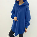 Casual Long Sleeve Pocket Hooded Drawstring Loose Sweatshirt | Mode