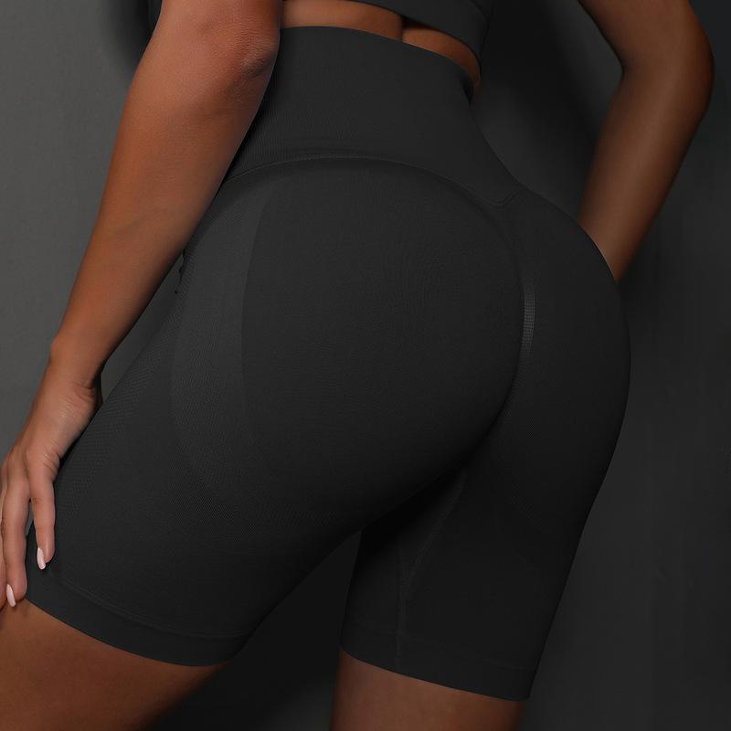 Women Seamless Solid Yoga Shorts Butt Lifting Workout Running Sports Short | Mode