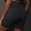 Women Seamless Solid Yoga Shorts Butt Lifting Workout Running Sports Short | Mode